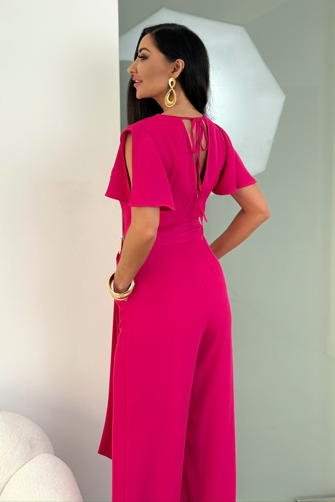 Elegantní společenský overal TRIS, fuksia