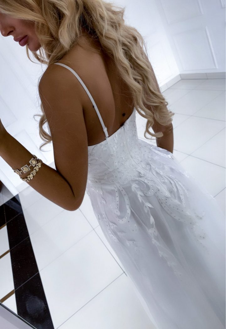 Svatební/popůlnoční šaty Aurelia, bílé