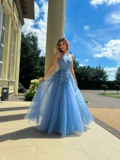 Plesové maturitní šaty LOLITA, světle modré 