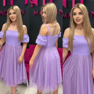 Šaty midi tylové Molly, fialové 